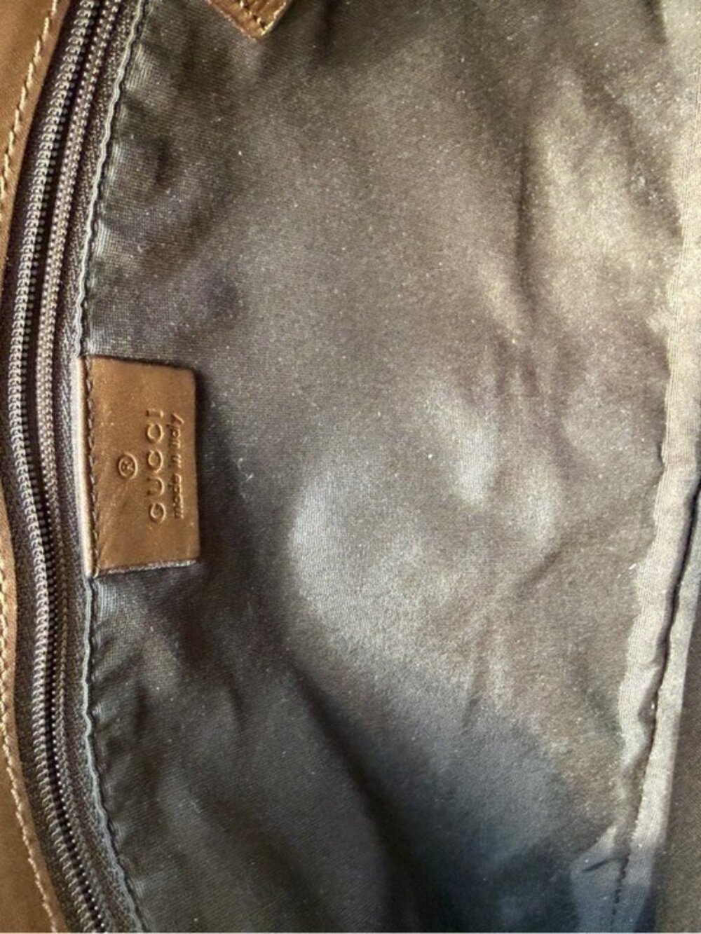 Gucci Jackie GG Monogram Brown Canvas Leather Trim Shoulder Bag - Picture 15 of 16
